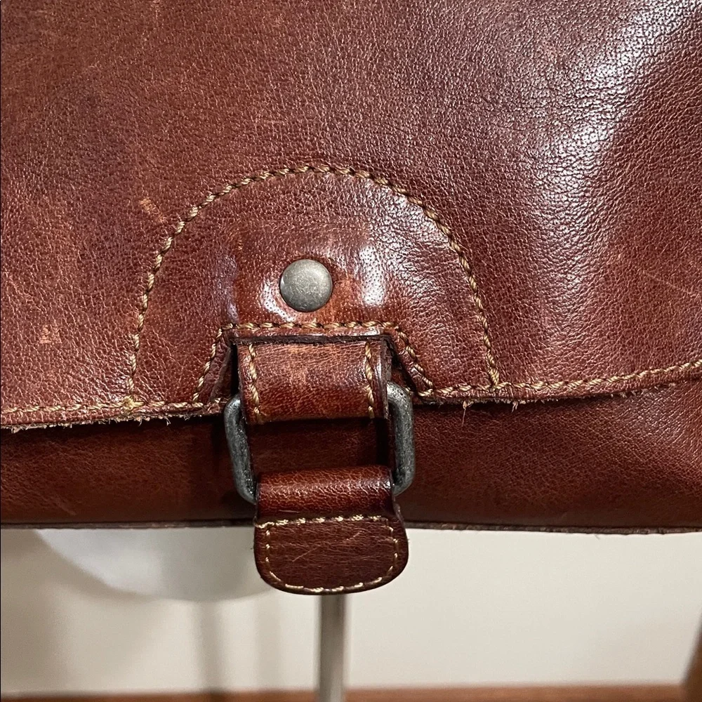 Jack Georges Brown Leather Crossbody Bag